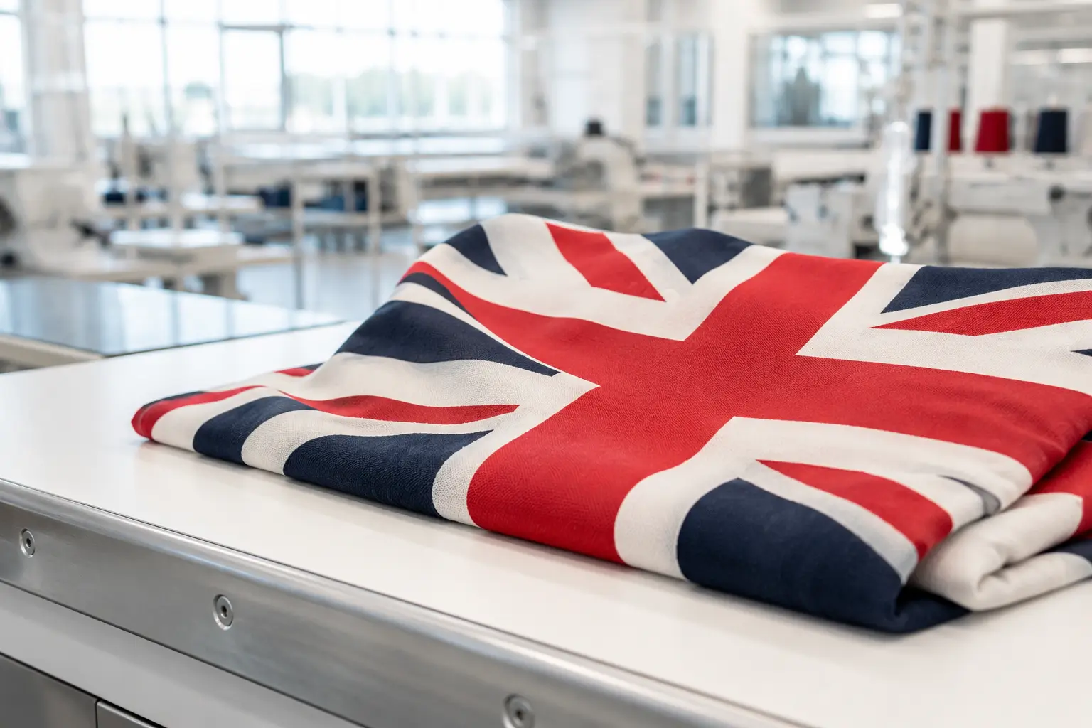 Union Jack in a modern British setting