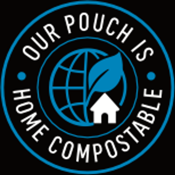 Our pouch is home compostable