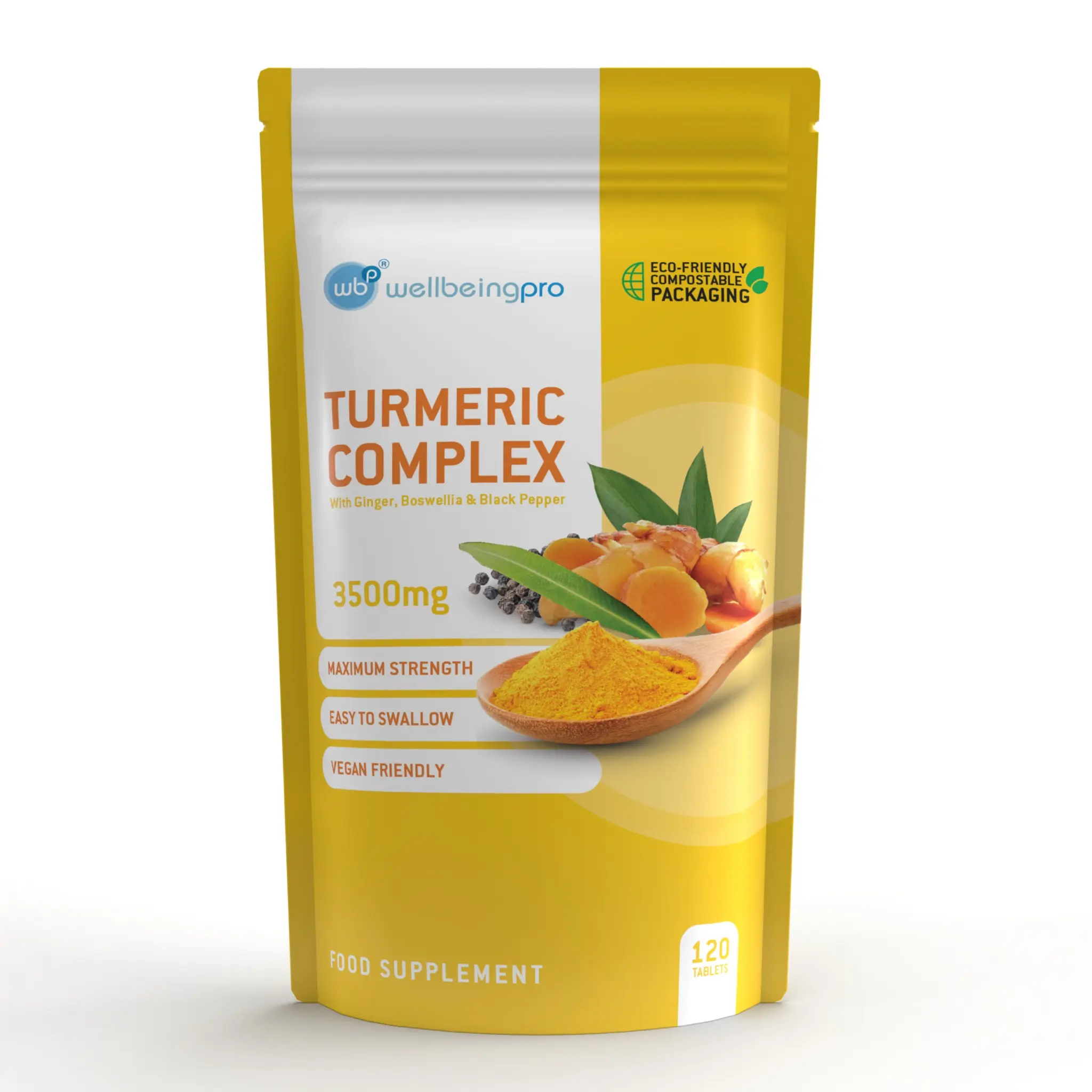 Turmeric Complex 3500mg pouch, front view